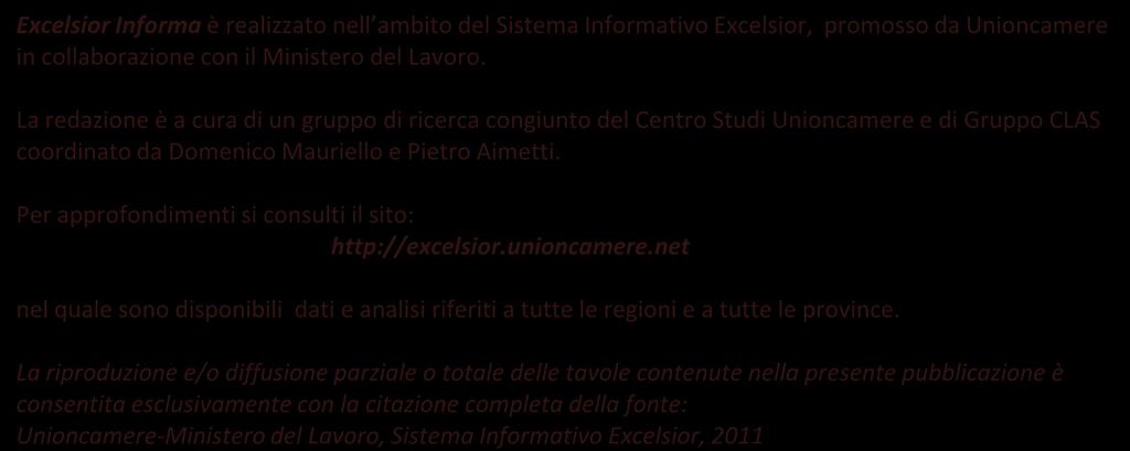 Tale universo è costituito dalle imprese con almeno un dipendente in media nell'anno 2008 ed è desunto dal Registro Imprese integrato con i dati di altre fonti (in particolare INPS e ISTAT).