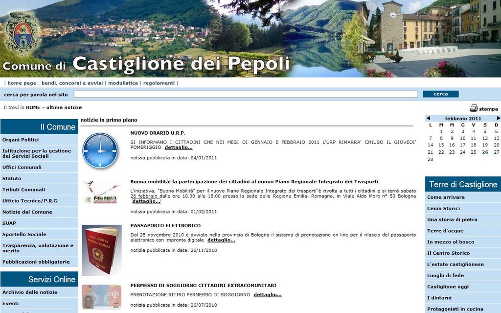 Comune di Castiglione dei Pepoli Buona mobilità: la partecipazione dei cittadini al nuovo Piano Regionale Integrato dei Trasporti notizia pubblicata in data : martedì 1 febbraio 2011 La Regione