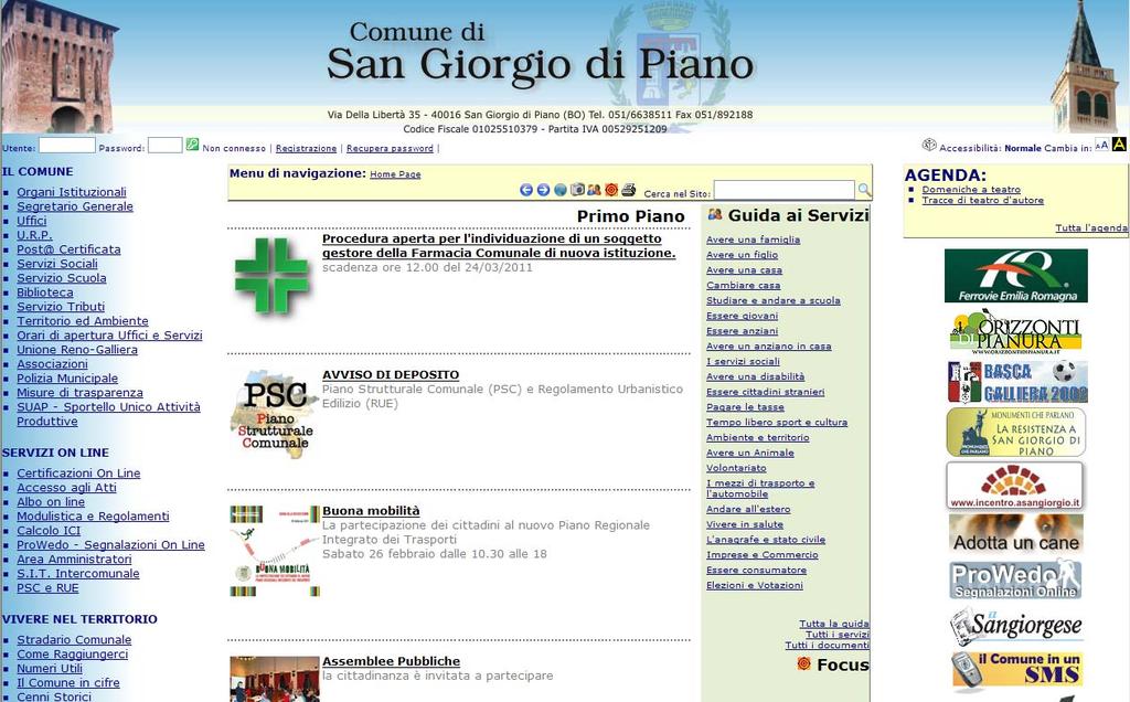 Comune di San Giorgio di Piano Buona mobilità Nell ambito dell elaborazione del nuovo Piano Regionale Integrato dei Trasporti (PRIT), la Regione ha deciso di promuovere una iniziativa rivolta a tutte