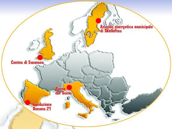 WISE PLANS: LE COMUNITA Le quattro Comunità del WISE-PLANS Regioni