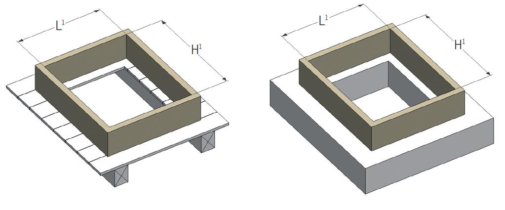 Predisposizione del foro in cantiere in due passaggi (per linea blu di posa) 1.