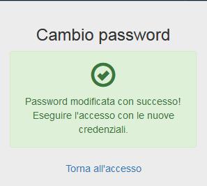 Compare la mappa: Effettuando l accesso con la password modificata è possibile procedere con la compilazione della domanda.