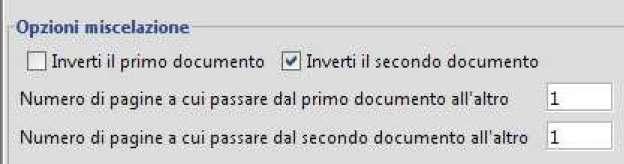 Altra funzione che ci consente di combinare documenti è Miscelazione alternata.