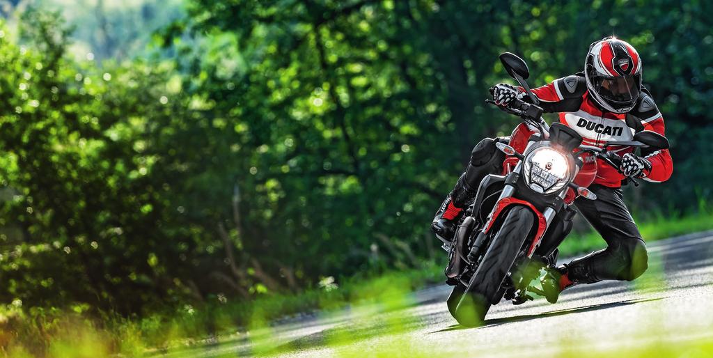 Il controllo totale in un tocco Tecnologicamente evoluto, il nuovo Monster 821 ti consegna il pieno controllo. Grazie ai Ducati Riding Modes hai il potere di scegliere il tuo stile di guida.