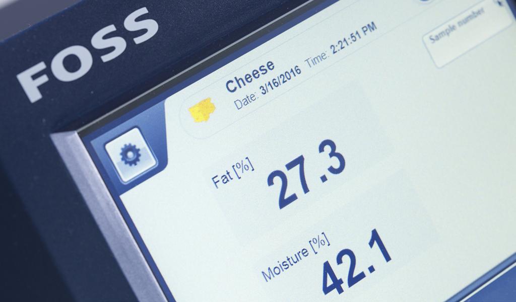 DairyScan Per l analisi di routine dei formaggi Il DairyScan è uno strumento d analisi robusto che esegue l analisi del contenuto di grassi e umidità del formaggio in produzione e al rilascio