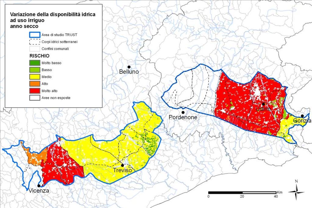 ANALISI DEL RISCHIO COME STRUMENTO DI SUPPORTO ALLE DECISIONI Mappa di rischio relativo per le aree agricole in