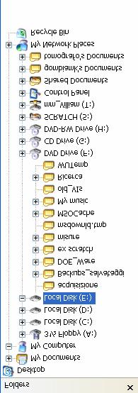 Esplora Risorse Creazione di files e cartelle Si seleziona la cartella dentro la quale si vuole creare il nuovo file o la nuova cartella (ad es.