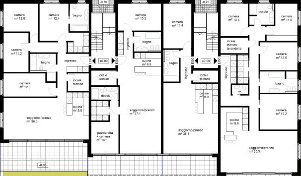 0 m 2 25'000. 18'000. Camera2 Servizio ospiti / Doccia / Div. Giardino ca. 110.4 m 2 94.6 m 2 51.1 m 2 15.9 m 2 13.1 m 2 4.1 m 2 10.4 m 2 17.5 m 2 62.0 m 2 20'000. 15'000. Diversi Giardino ca. 83.