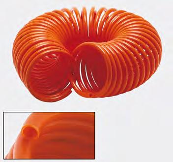 Spirale in Rilsan PA 11 Spirali in poliammide 11 per uso pneumatico. Lunghezza lineare m 12. Colore: arancio.