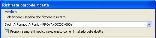 2.2 UTILIZZO SU POSTAIZONE DI SEGRETERIA ACN2009 Se l installazione del TS Ricetta è stata eseguita in modalità di collaboratore di studio nel momento in cui viene eseguita la stampa della ricetta