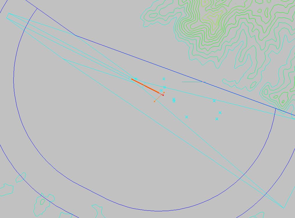 Risultano esterni all area di circuitazione gli ostacoli orografici superiori a 200 m (700 ft).