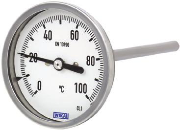 Misura di temperatura meccanica Termometro bimetallico Modello 54, serie industriale Scheda tecnica WIKA TM 54.