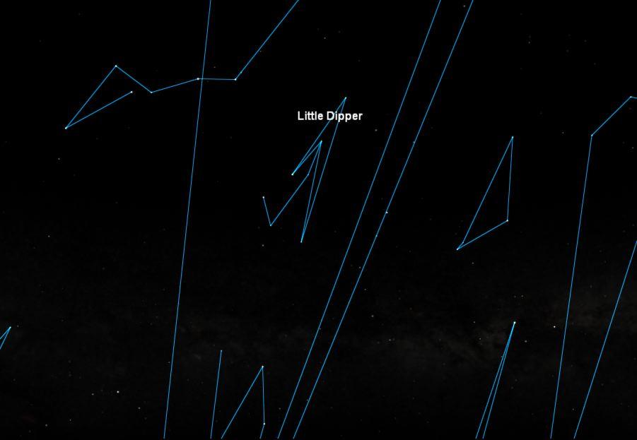 L Orsa Minore osservata da Arturo, che dista 40 anni- luce dalla Terra