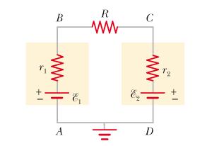 Figure 5: 3.4 Nel circuito rappresentato in figura 6, determinare l intensità di corrente che circola in cascuno dei resistori.