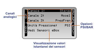 4.3 Impostare i sensori (Menu >Config.