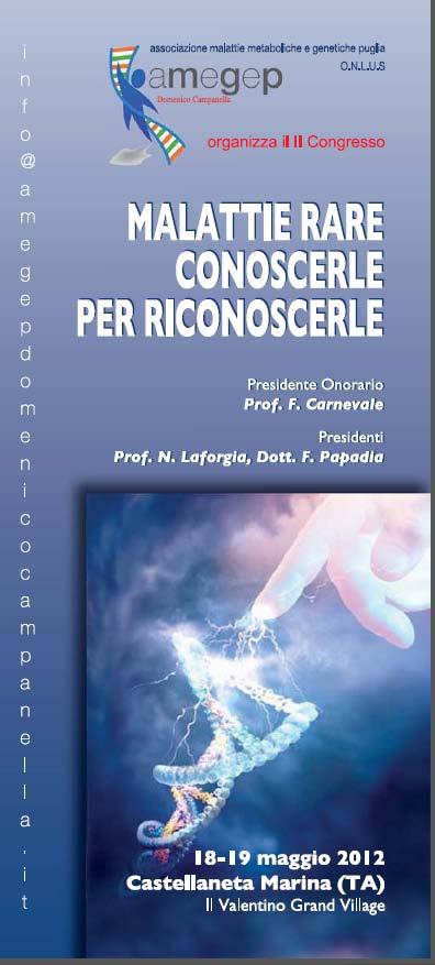 Castellaneta Marina (TA), 18 Maggio 2012 Pensiamoci Prima per prevenire le condizioni congenite e altri esiti avversi della