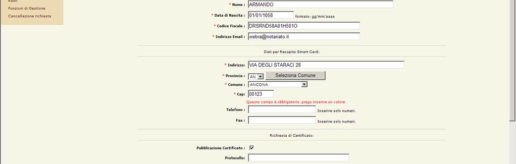 Figura 4.29 Pagina Prima Registrazione 2.