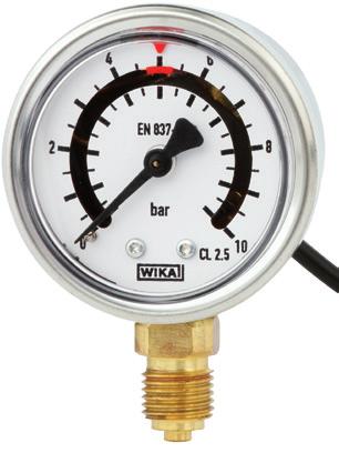 Misura di pressione meccatronica Manometro a molla tubolare con uno o due contatti elettrici fissi, custodia in acciaio inox Modello PGS21 Scheda tecnica WIKA PV 21.