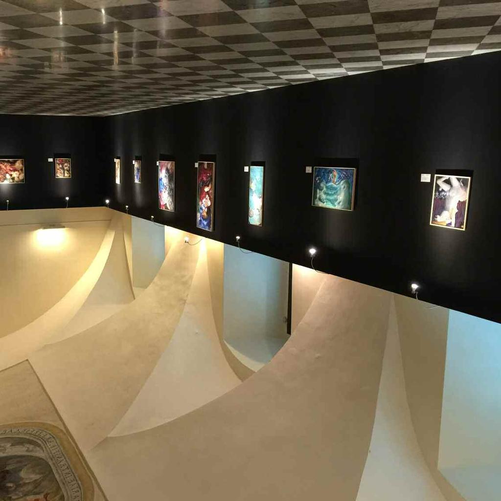 Alcuni ambienti della Civica Galleria d Arte Moderna Giuseppe Sciortino.