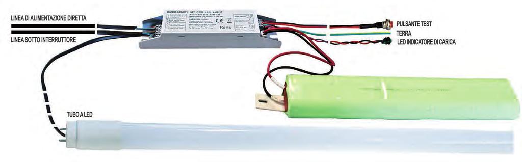 TEC15 Emergency Conversion Kit per lampade LED 12V 3A Ni-Mh 43 Emergency Conversion KT per Tubi LED Specifiche: Tensione d ingresso:...22-24vac, 5/6Hz Tensione d uscita:.