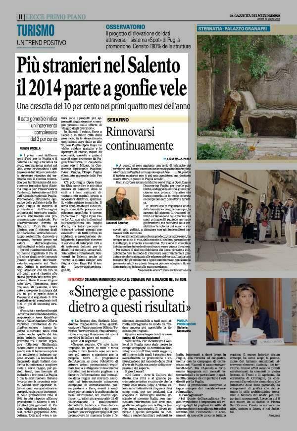 13 giugno 2014 Pagina 30 La Gazzetta del Mezzogiorno (ed.