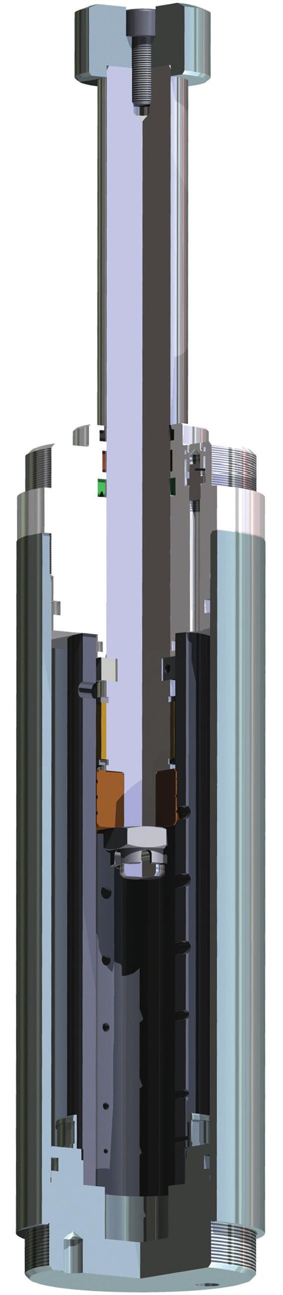 Principio di funzionamento Testina in acciaio Stelo del pistone Valvola di riempimento per l zoto Principio di funzionamento I modelli LDS hanno riempite con olio idraulico ed azoto.