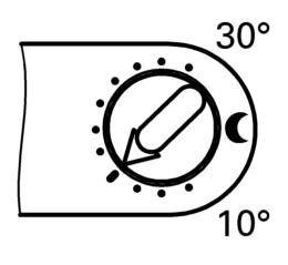 Impostazioni Impostazione della temperatura ambiente (continua) Temperatura ambiente ridotta Impostare la temperatura desiderata con l'apposito regolatore del funzionamento