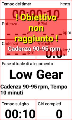 X5 Evo visualizza ogni fase di allenamento con degli obiettivi. Seguire il programma di allenamento per completare passo passo le attività.