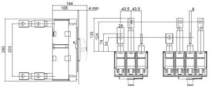 GAMMA Interruttori Ingombri 36 ka 50 ka 100 ka I n (A) 250 T743F250 T744F250 T743N250 T744N250 T743L250 T744L250 320 T743F320 T744F320 T743N320 T744N320 T743L320 T744L320 400 T743F400 T744F400