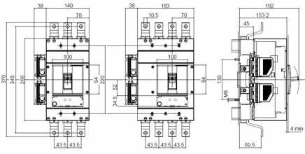 3. DIMENSIONI (SEGUE) Esecuzione rimuovibile, con terminali 4. INTRODUZIONE 4.1 Corredo Corredato di Viti di fissaggio Viti di connessione per sbarre Isolatori di fase 4.