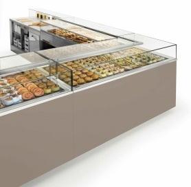 DROP-IN DELICE VETRINA CONVERTIBILE DA FREDDO VENTILATO A CALDO SECCO / DISPLAY CASE CONVERTIBLE FROM VENTILATED COLD TO DRY HEAT CARATTERISTICHE TECNICHE - struttura portante inferiore in tubolare d