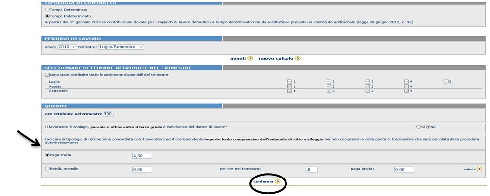 si/no): 5 step (paga oraria o