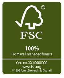 FSC Recycled Vi sono tre categorie di etichette FSC e cinque possibili variazioni della