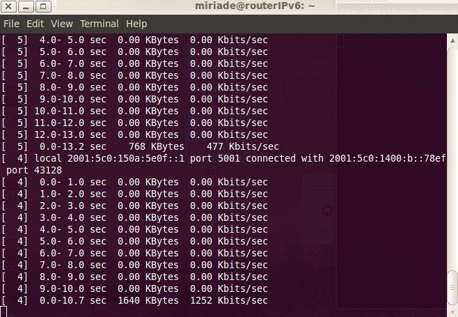 CAPITOLO 5. QUALITY OF SERVICE confronto tra il bit-rate con filtri attivi (477 Kb/s) e senza (1252 Kb/s). Figura 5.