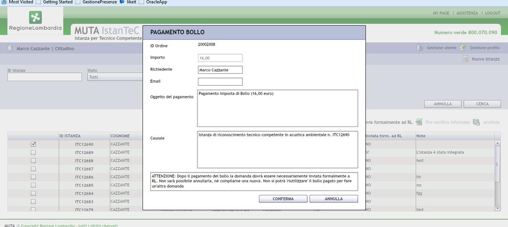 Pagamento del bollo effettua pagamento Di seguito la sequenza delle schermate che viene presentata dal