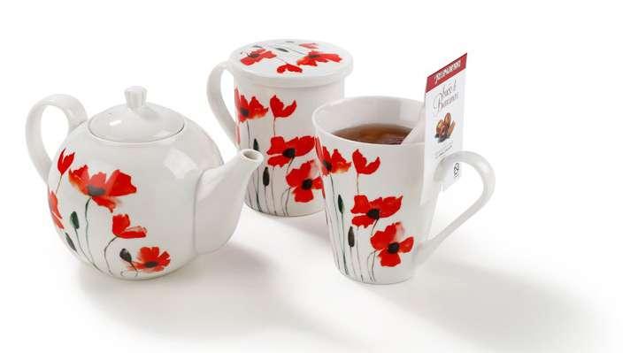 PORCELLANE REGALO Porcelain gift Tea set RFPTE2 RED TEAPOT Teiera in porcellana Teapot in new