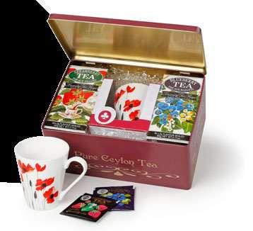LATTE REGALO Tin Gift box MLLAT208 LADIES TEAPOT Latta bordeaux