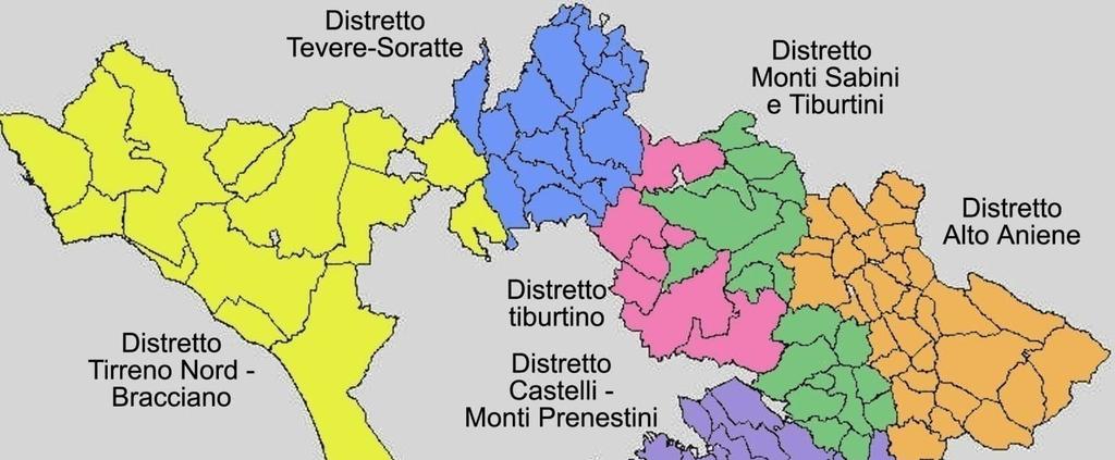 Il progetto / I distretti 9 distretti: 1)Tirreno