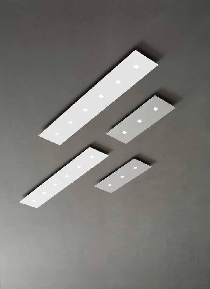 ISI Marco Pagnoncelli - 2017 Lampada da soffitto di forma quadrata, ovoidale o rettangolare con corpo diffusore in ferro 1,5 mm di