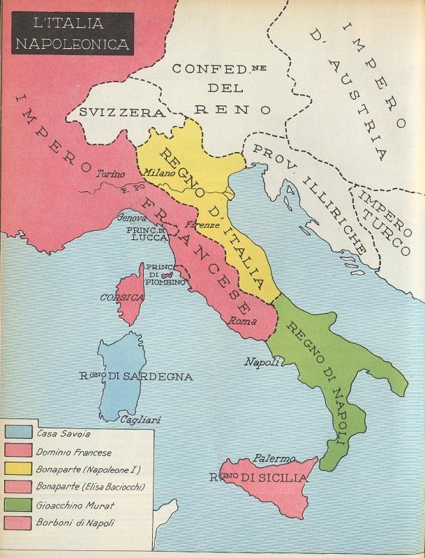 La riorganizzazione dell Italia Venne ricostituita e ingrandita fino all Adige la repubblica Cisalpina e le venne dato il nome di REPUBBLICA ITALIANA,con a capo Napoleone.