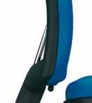 Synchronized movement of the backrest. Adjustable lumbar support.