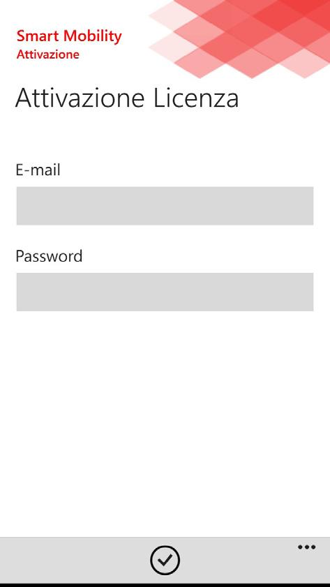 Nel caso di device ios è sufficiente inserire Email e Password fornite e premere Invio per dare inizio al processo di attivazione e sincronizzazione con il