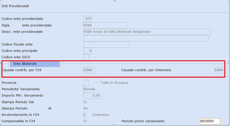 Inserire un nuovo ente previdenziale FSBA: Inizio documento 2. Descrizioni Macro 31. Paghe e Stipendi 14. Gestione tabelle 07. Tabelle macro 01.