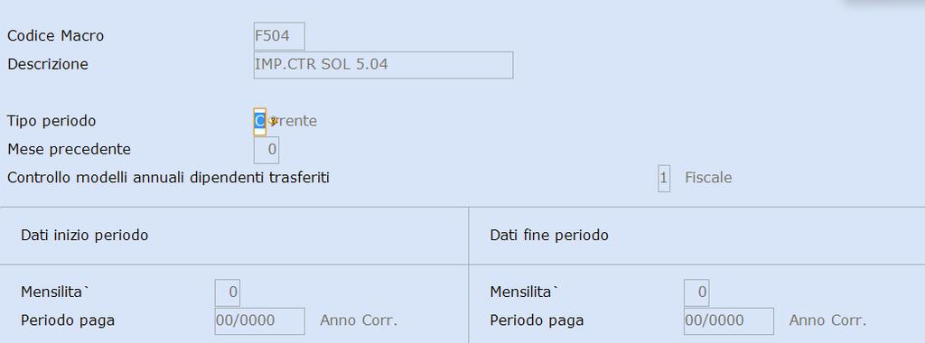 Creare una nuova macro F504 ( per le aziende con versamento integrazione salariale) per determinare l'imponibile sul quale calcolare il contributo di solidarietà del