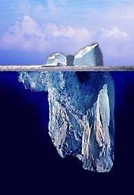 Massa dell'iceberg Qual è la percentuale dell'iceberg che sta sotto il livello dell'acqua?