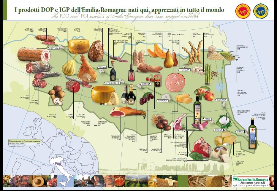 Food valley: prodotti tipici in territori tipici L Emilia-Romagna è