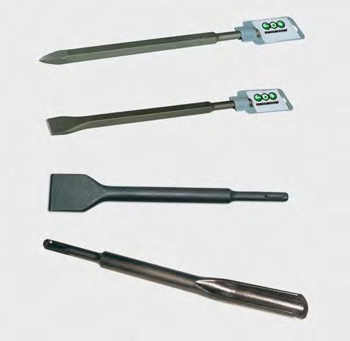 Scalpelli con attacco SDS-Plus Scalpelli per martelli leggeri con attacco SDS-Plus. Da usarsi con scalpellatori leggeri e martelli tassellatori con blocco della rotazione. Codice Desc. Lung.