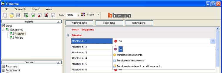 TITHERMO 8 Selezionando una zona (es.