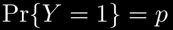 La variabile di Bernoulli Sia p la probabilità che un evento si verifichi La v.c. di Bernoulli Y è definita come: Sia X una v.