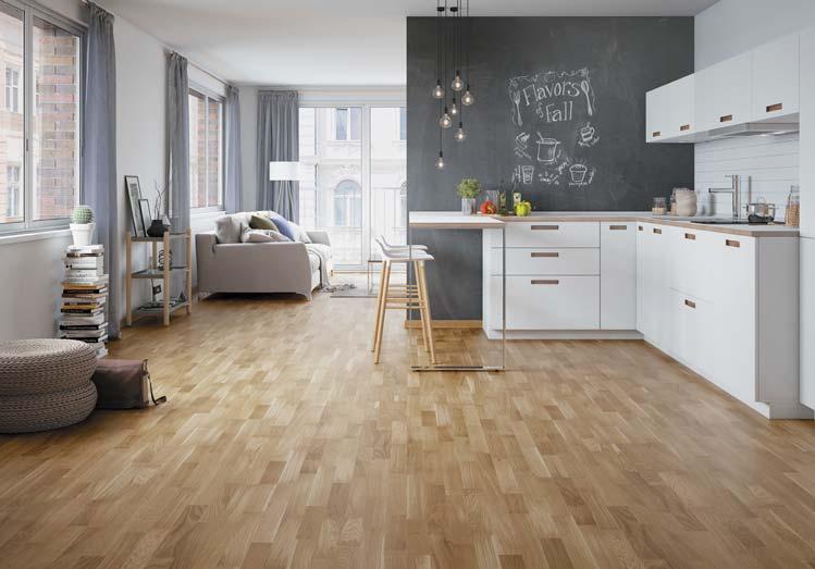 1092x130 mm 3800 20 PARQUET STRATIFICATO IN ROVERE SPAZZOLATO LISTA UNICA Spessore 14 mm (2,5 mm